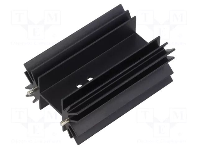 Heatsink: extruded; H; TO218,TO220,TOP3; black; L: 63.5mm; W: 42mm ALUTRONIC PR33/63.5/SE