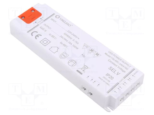 Power supply: switching; LED; 100W; 24VDC; 4.16A; 220÷240VAC; IP20 YINGJIAO YSL60C-100-24