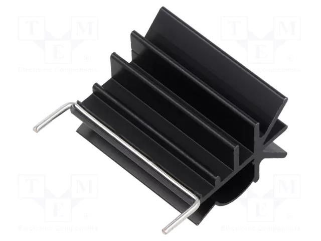 Heatsink: extruded; grilled; TO220; black; L: 35mm; W: 20mm; H: 28mm ALUTRONIC CK960/35/SE