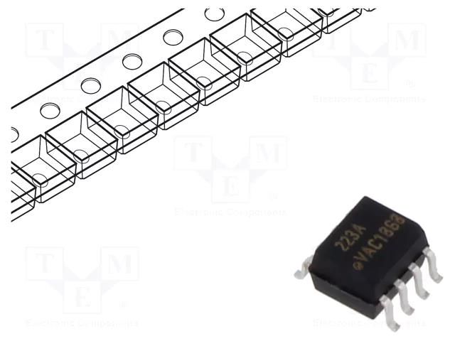 Optocoupler; SMD; Ch: 1; OUT: Darlington; Uinsul: 4kV; Uce: 30V; SOIC8 VISHAY IL223AT