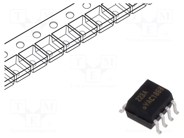 Optocoupler; SMD; Ch: 1; OUT: Darlington; Uinsul: 4kV; Uce: 30V; SOIC8 VISHAY IL223AT