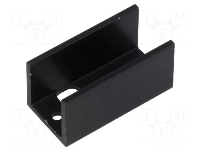 Heatsink: extruded; U; TO220; black; L: 40mm; W: 20mm; H: 20mm; 11K/W ALUTRONIC PR13/40/SE