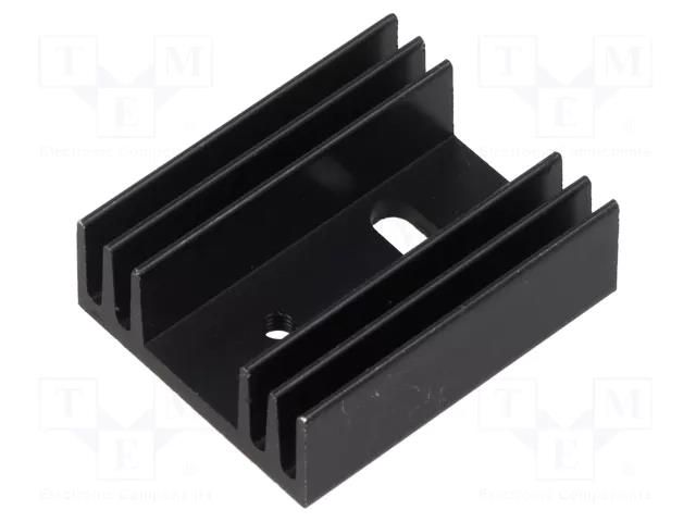 Heatsink: extruded; flat; TO220; black; L: 35mm; W: 29mm; H: 12mm ALUTRONIC PR19/35/SE