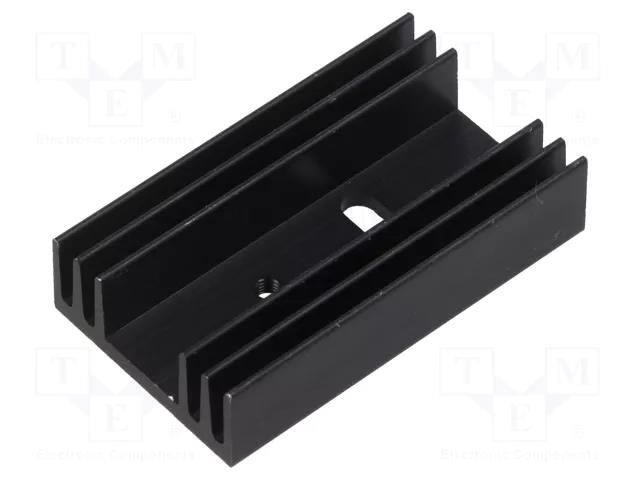Heatsink: extruded; flat; TO220; black; L: 50mm; W: 29mm; H: 12mm ALUTRONIC PR19/50/SE