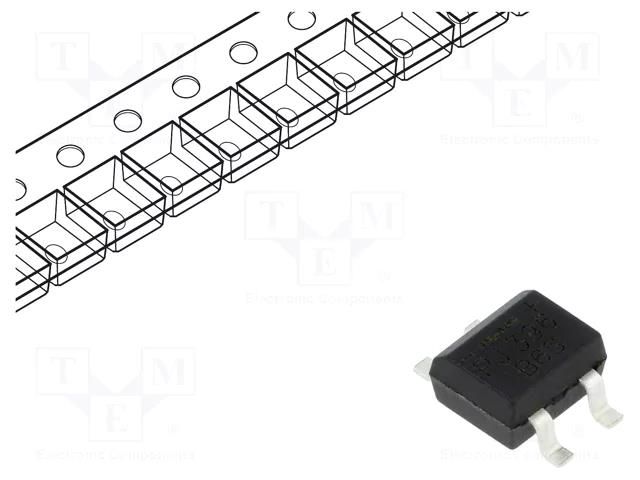 Bridge rectifier: single-phase; Urmax: 600V; If: 0.8A; Ifsm: 35A PanJit Semiconductor B6S-R2