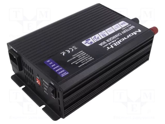 Charger: for rechargeable batteries; 30A; 12÷15VDC; 88% QOLTEC QOLTEC-51955