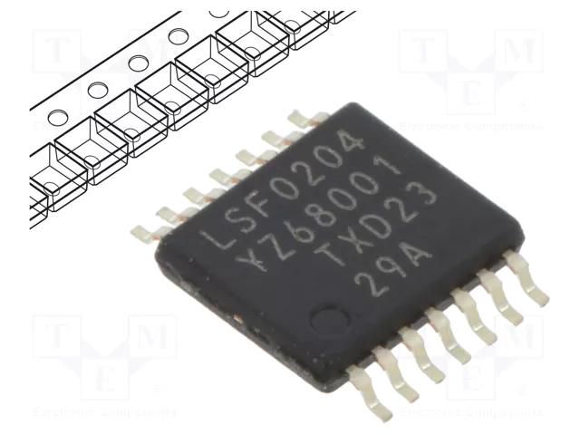 IC: digital; 4bit,bidirectional,translator; Ch: 4; 800mVDC÷5VDC NEXPERIA LSF0204PW-Q100J