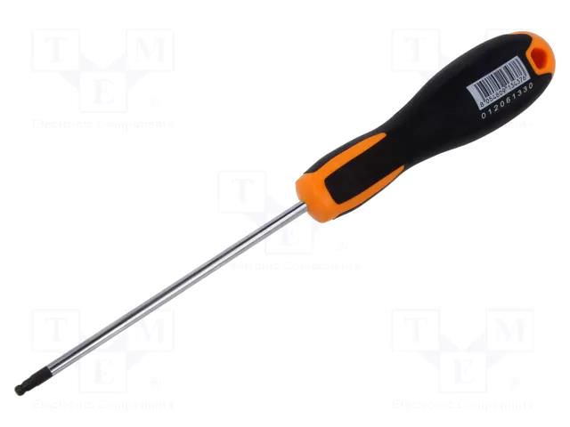 Screwdriver; hex key,spherical; HEX 3mm; EVOX; Overall len: 198mm BETA BE1206EBP/3