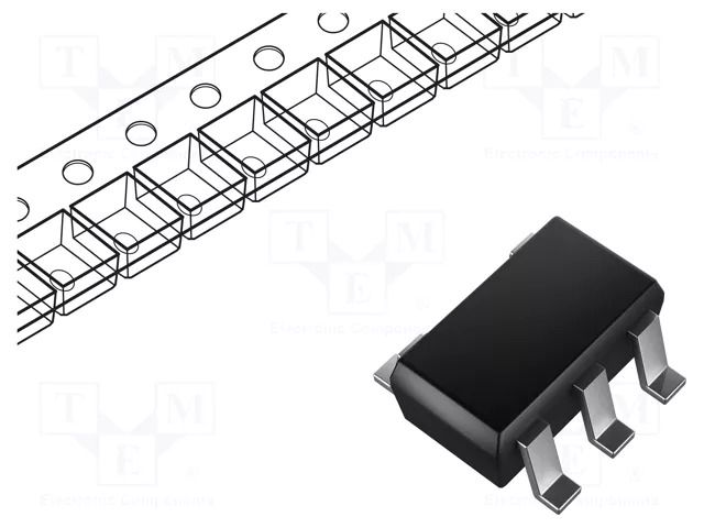 Transistor: N/P-MOSFET; TrenchFET®; unipolar; complementary pair VISHAY SI1016CX-T1-GE3