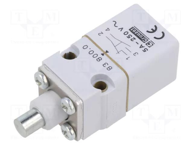 Limit switch; pin plunger Ø8mm; SPDT; 5A; max.250VAC; IP65 CROUZET CROUZET-83800001