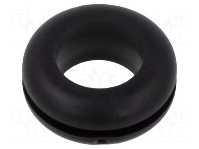Grommet; Ømount.hole: 12.5mm; Øhole: 9.5mm; black; 0÷80°C; PVC ESSENTRA ESS-10071632