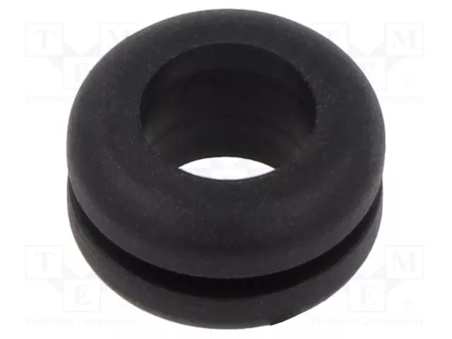 Grommet; Ømount.hole: 10mm; Øhole: 8mm; black; -40÷135°C; UL94HB ESSENTRA ESS-10118108