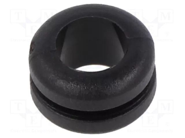 Grommet; Ømount.hole: 10mm; Øhole: 8mm; black; 0÷80°C; PVC ESSENTRA ESS-10325315