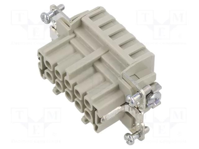 Connector: HDC; contact insert; female; EPIC H-BE; PIN: 10; 16A LAPP 10401100
