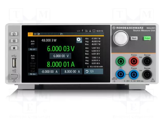 Device: source-measure; Ch: 1; 0÷20V; 8A; 60W; 50uVDC; 222x97x436mm ROHDE & SCHWARZ NGU201-G