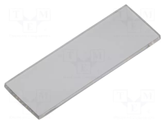 Front panel; transparent; 1597 HAMMOND HM-1597DIN1MPTPC