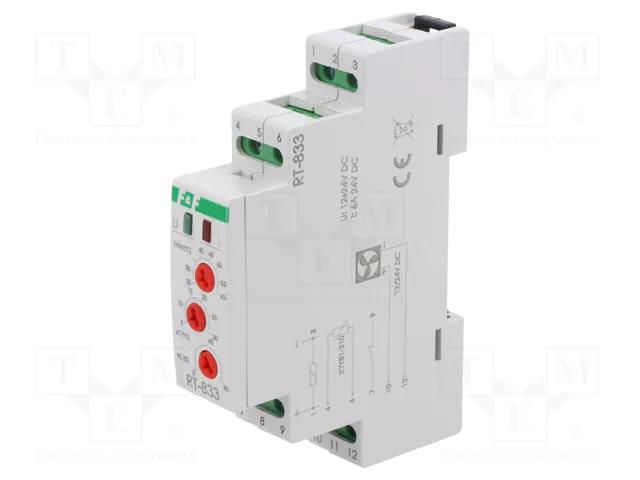Module: regulator; temperature; for DIN rail mounting; OUT: 1 F&F RT-833