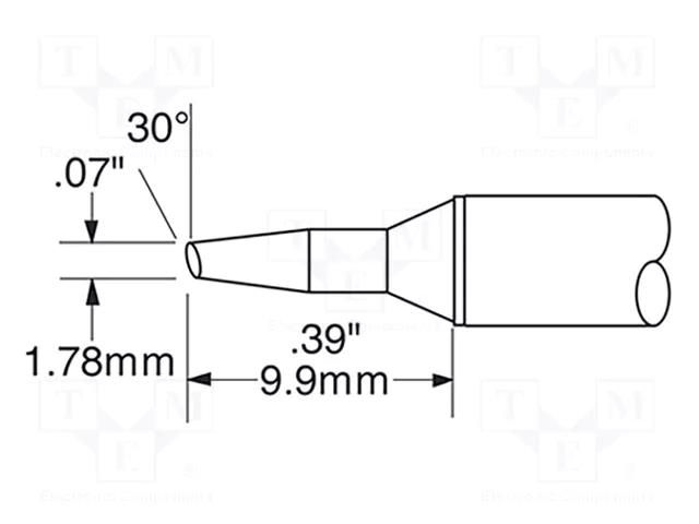 Tip; bevel; 1.8mm; 510°C; for soldering station METCAL CVC-9BV6018S