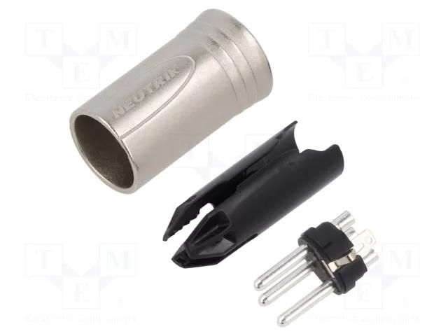 Connector: XLR; plug; male; XX; 16A; PIN: 3; straight; for cable NEUTRIK NTR-NC3MXX-WOB