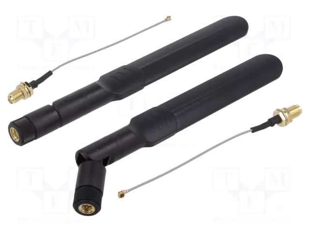 Antenna; black; SMA; 50W; 600÷2700MHz; 50Ω; 100mm; 5dBi; -40÷60°C QOLTEC QOLTEC-57047