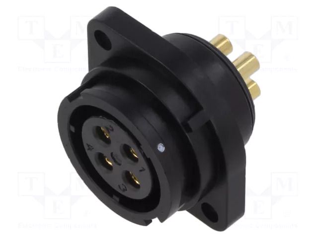 Connector: circular; socket; female; PIN: 4; IP67; SY21; 30A; 500V WEIPU SY2113/S4-1N