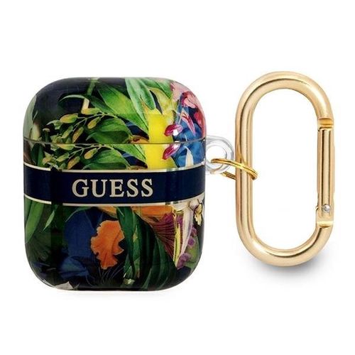 Guess GUA2HHFLB AirPods cover blue/blue Flower Strap Collection, Guess 3666339041878 3666339041878