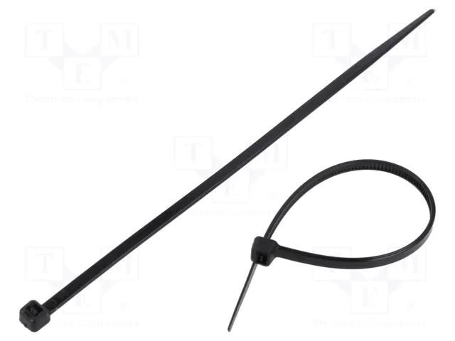 Cable tie; L: 400mm; W: 4.6mm; black; polyamide; 215N; Ømax: 105mm TIE10 TT4.6X400/BK