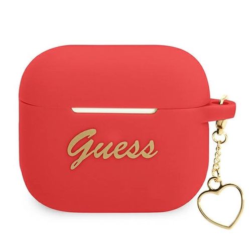 Guess GUA3LSCHSR AirPods 3 cover red / red Silicone Charm Heart Collection, Guess 3666339039110 3666339039110