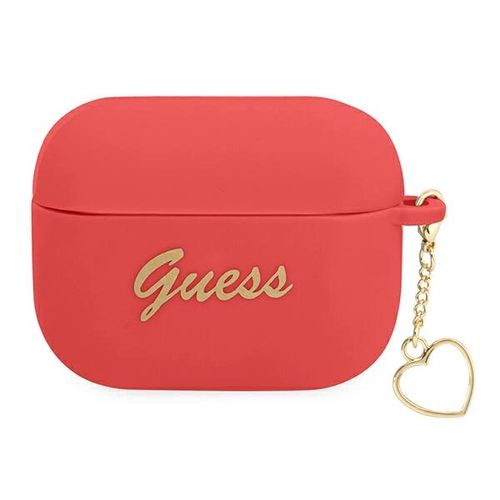 Guess GUAPLSCHSR AirPods Pro cover red / red Silicone Charm Heart Collection, Guess 3666339039103 3666339039103
