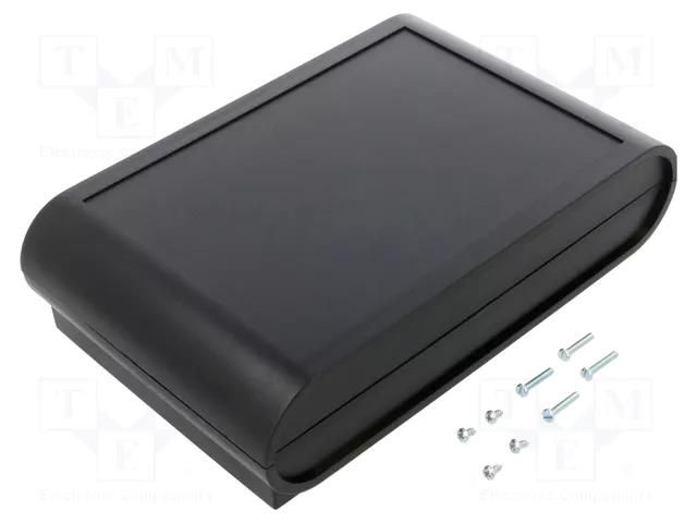 Enclosure: desktop; DESKONE; X: 140mm; Y: 220mm; Z: 56mm; ABS; grey SUPERTRONIC PP070N
