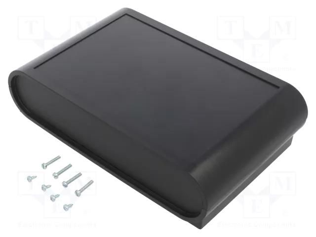 Enclosure: desktop; SOBREMESA; X: 140mm; Y: 218mm; Z: 55mm; ABS; black SUPERTRONIC PP084N