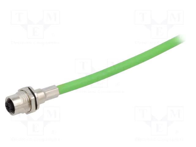 Connector: M12; female; 876; 4A; 250V; IP67; for panel mounting BINDER 70-3734-706-04