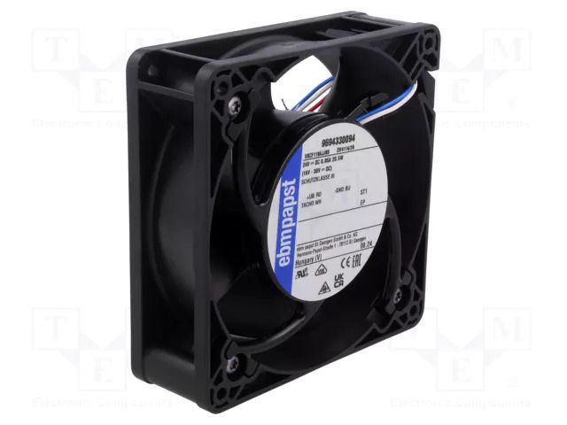 Fan: DC; axial; 24VDC; 119x119x38mm; ball; IP54,IP68 EBM-PAPST DV4114/2N