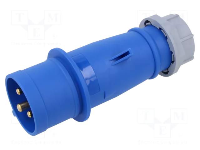 Connector: AC supply; plug; male; 32A; 230V; IEC 60309; IP44; PIN: 3 TAIZHOU BAOLUDA ELECTRIC QX260