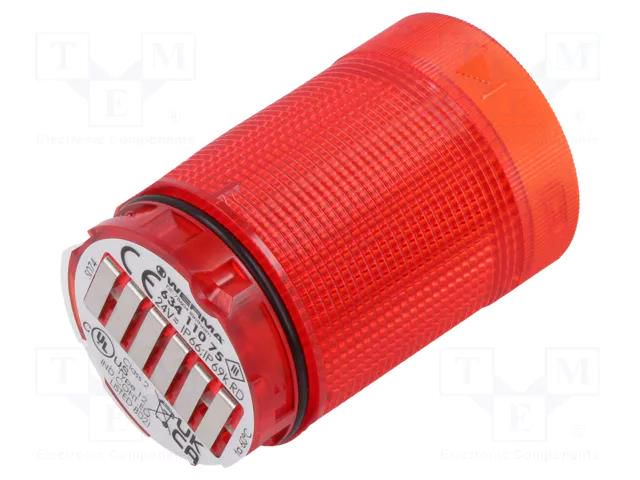 Module: light signaller; red; 24VDC; 24VAC; IP66,IP69K; -30÷60°C WERMA WER-63411075
