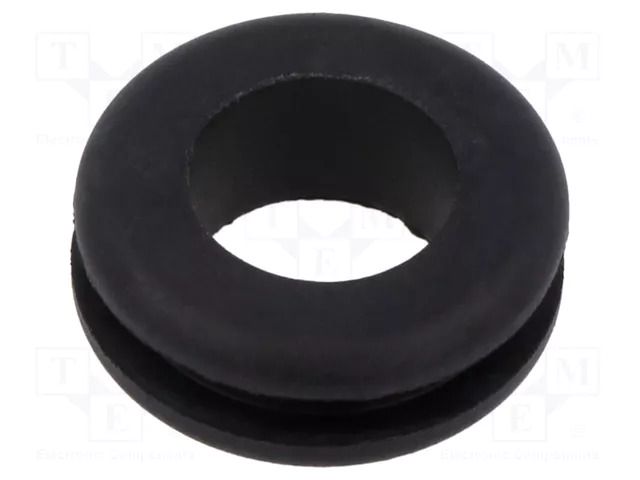 Grommet; Ømount.hole: 18mm; Øhole: 12mm; black; -40÷125°C; EPDM ESSENTRA ESS-10284858