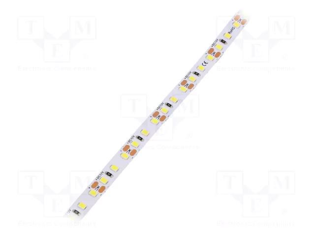 LED tape; white; 2835; LED/m: 120; 8mm; IP33; 120°; 9.6W/m; CRImin: 80 POS HQS-96120W-12