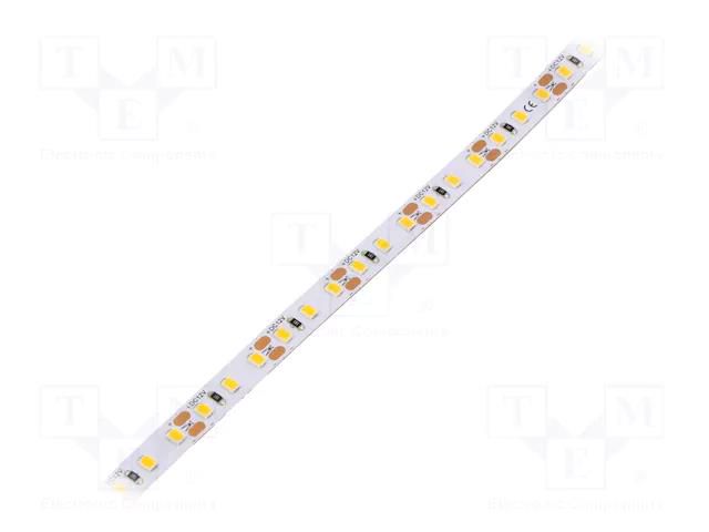 LED tape; white neutral; 2835; LED/m: 120; 8mm; IP33; 120°; 9.6W/m POS HQS-96120WW-12
