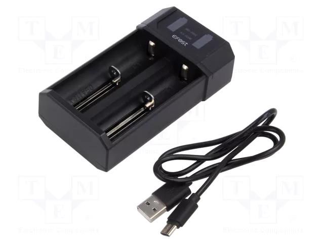 Charger: for rechargeable batteries; Li-Ion,Ni-Cd,Ni-MH; 0.5A EFEST L3EFT-MEGAUSB