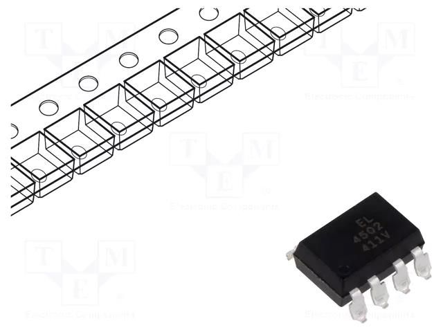 Optocoupler; SMD; Ch: 1; OUT: transistor; 5kV; CTR@If: 19-50%@16mA EVERLIGHT EL4502S-TA-V