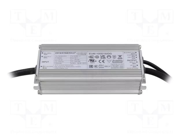 Power supply: switching; LED; 100W; 34÷95V; 1050÷1500mA; 90÷305VAC INVENTRONICS EUM-100S150DG