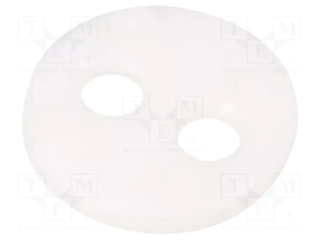 Spacer sleeve; LED; Øout: 6.4mm; ØLED: 3mm,5mm; L: 1.3mm; white BIVAR 450-050