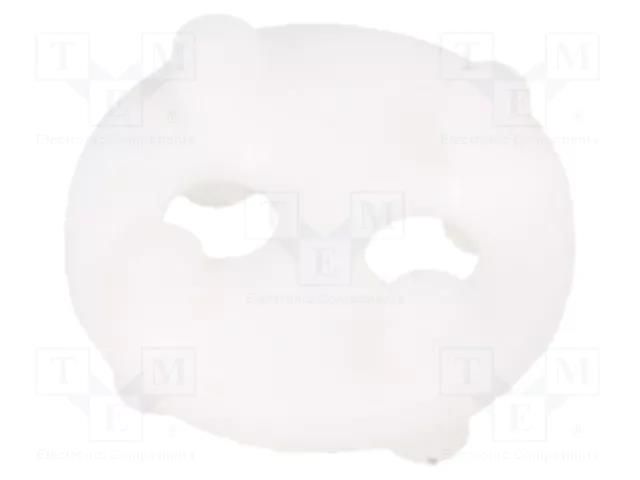 Spacer sleeve; LED; Øout: 6.4mm; ØLED: 3mm,5mm; L: 2.5mm; white BIVAR 450-100