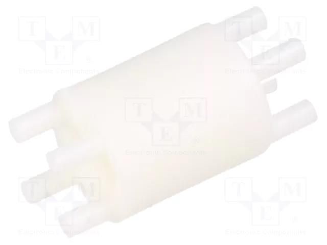 Spacer sleeve; LED; Øout: 6.4mm; ØLED: 3mm,5mm; L: 12.7mm; white BIVAR 456-500