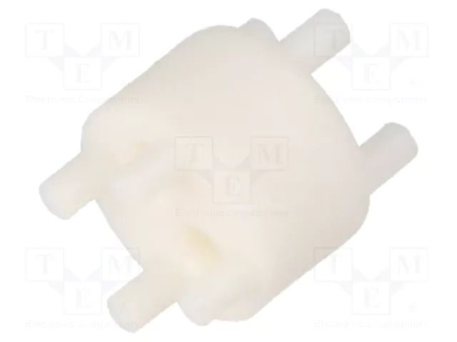 Spacer sleeve; LED; Øout: 6.4mm; ØLED: 3mm,5mm; L: 7.4mm; white BIVAR 455-290