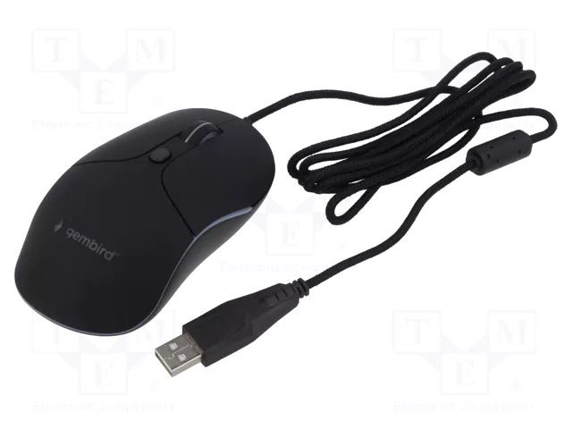 Mouse; black; USB A; optical,wired; DPI change button; 1.8m GEMBIRD MUS-UL-02