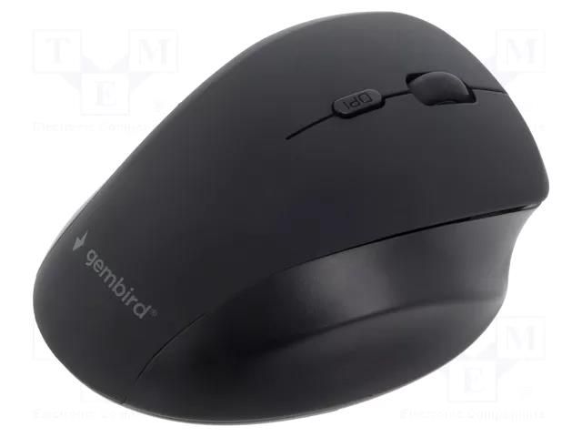 Mouse; black; USB A; wireless,optical; No.of butt: 6; 10m GEMBIRD MUSW-6B-02