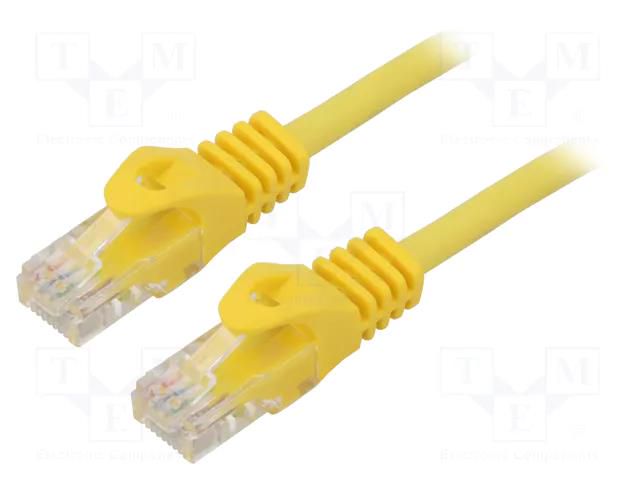 Patch cord; RJ45 plug,both sides; U/UTP; 6; stranded; CCA; PVC GEMBIRD PP6U-1.5M/Y