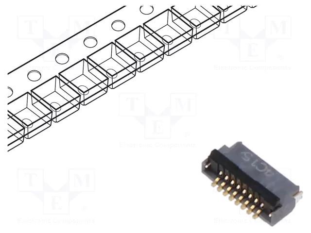 Connector: FFC/FPC; gold-plated; SMT; 500mA; 50V; FH34; PIN: 6; 0.5mm HIROSE FH34D-6S-05SH-99