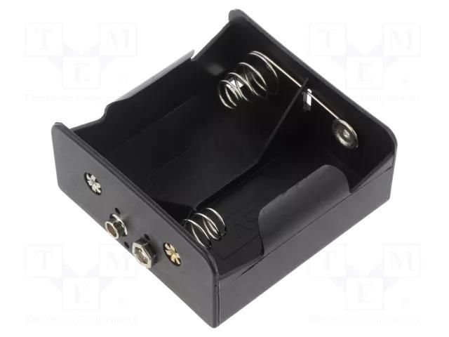 Holder; D,R20; Batt.no: 2; 6F22 type; black Goobay GOOBAY-11452